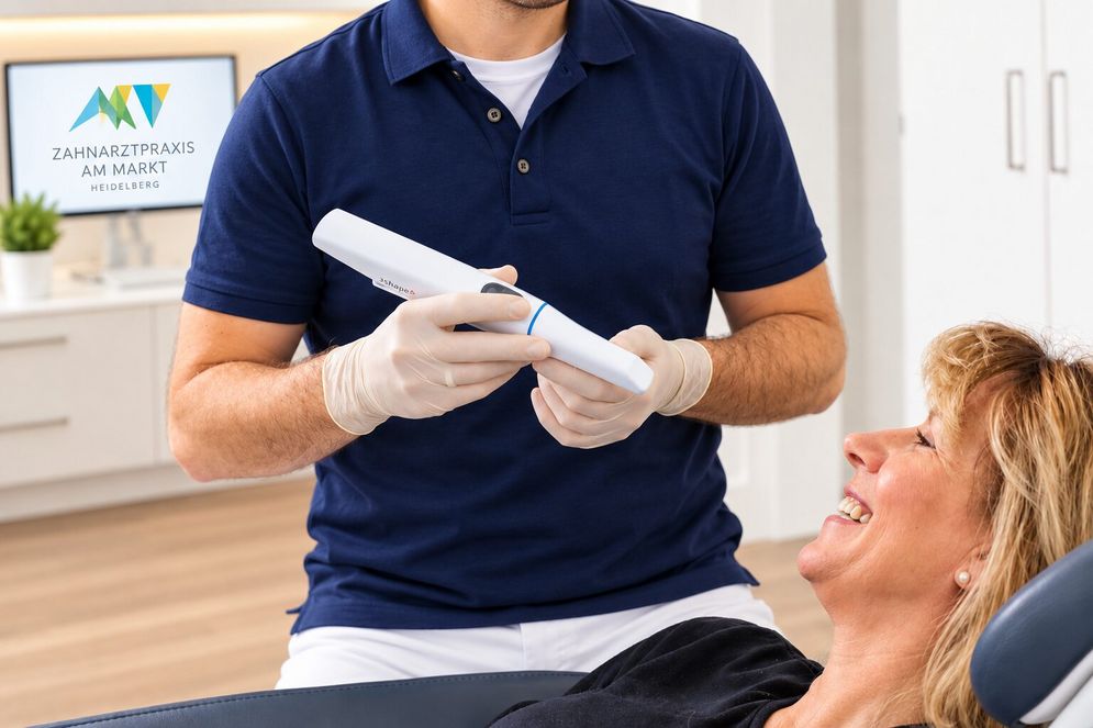 Behandlung mit Intraoralscanner – Zahnarztpraxis Bernhard Pitzer in Heidelberg