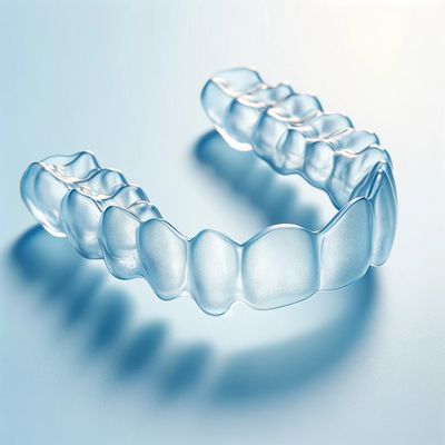 Transparente Aufbissschiene gegen Zähneknirschen