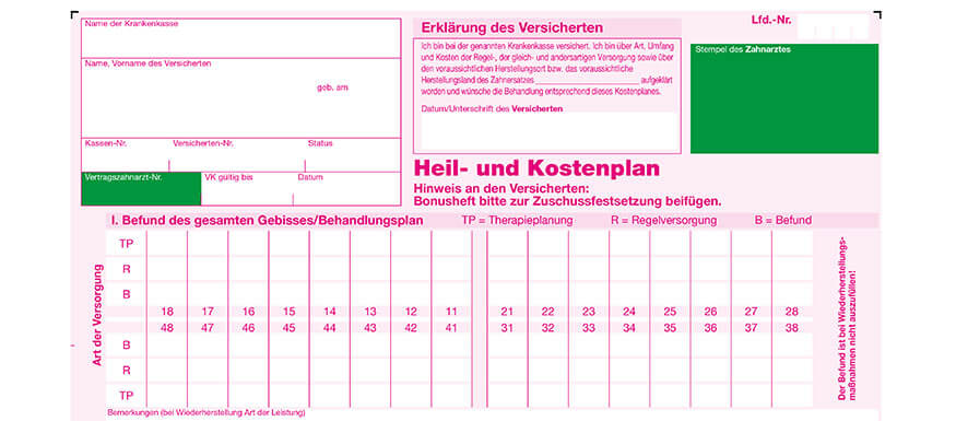 DentNet Ratgber - Heil- und Kostenplan - Teil1 - Abschnitt 1 - HKP