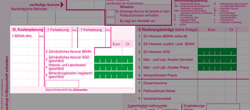 DentNet Ratgber - Heil- und Kostenplan - Teil1 - Abschnitt 3 - HKP